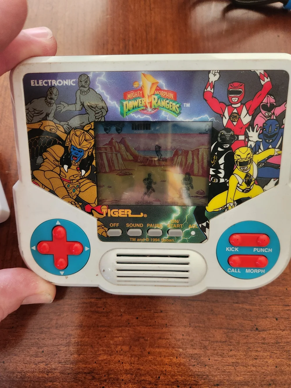 Vintage Electronic Ninja Fighter & Power Rangers Handheld Game Duo Both Work